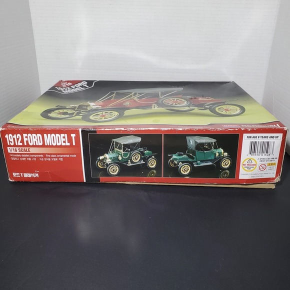 Rare Academy Hobby Model Kits 1/16 Scale 1912 Ford Model T Kit 15100 Opened - Picture 5 of 8